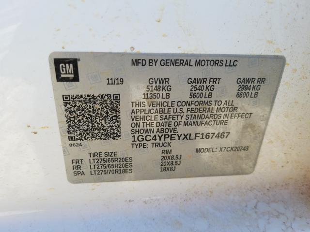Photo 10 from auction – 2020 CHEVROLET SILVERADO with VIN 1GC4YPEYXLF167467