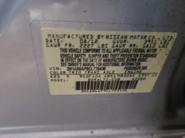 Photo 10 from auction – 2012 NISSAN SENTRA 2.0 with VIN 3N1AB6AP9CL775436