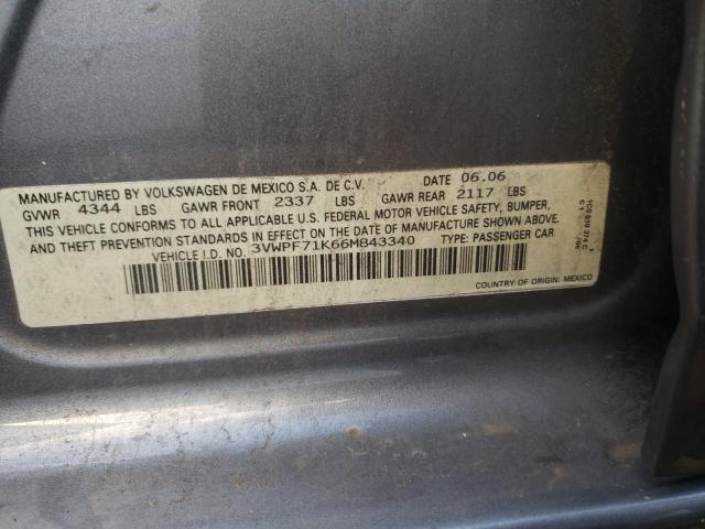 Photo 10 from auction – 2006 VOLKSWAGEN JETTA VALU with VIN 3VWPF71K66M843340