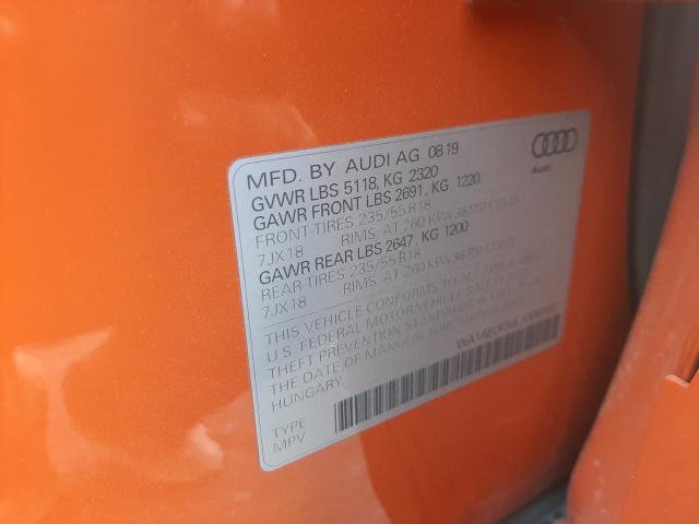 Photo 10 from auction – 2020 AUDI Q3 PREMIUM with VIN WA1AECF36L1006760