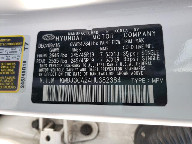 Photo 10 from auction – 2017 HYUNDAI TUCSON LIM with VIN KM8J3CA24HU382384