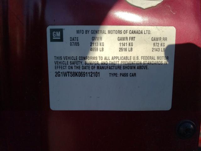 Photo 10 from auction – 2006 CHEVROLET IMPALA LT with VIN 2G1WT58K069112101