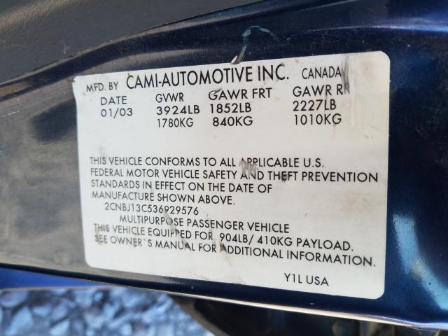 Photo 10 from auction – 2003 CHEVROLET TRACKER with VIN 2CNBJ13C536929576