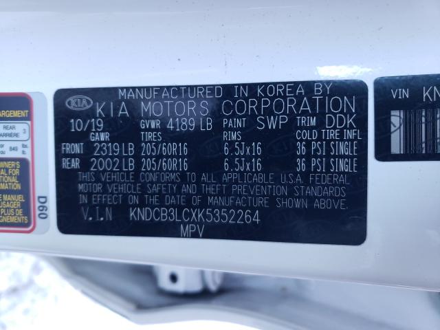 Photo 10 from auction – 2019 KIA NIRO FE with VIN KNDCB3LCXK5352264