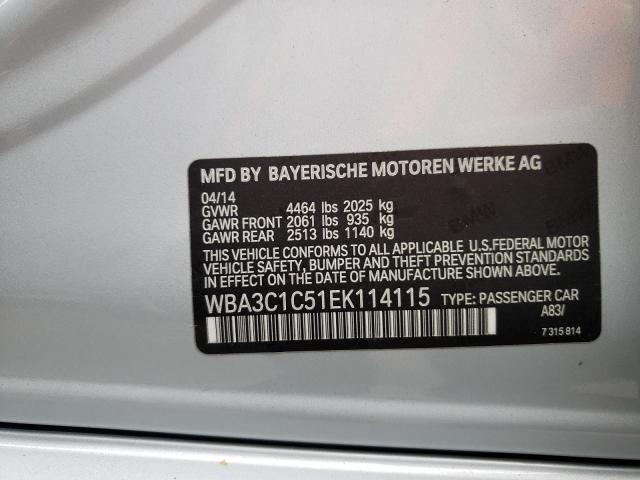 Photo 10 from auction – 2014 BMW 328 I SULE with VIN WBA3C1C51EK114115