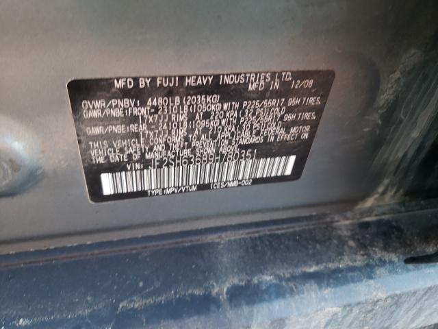 Photo 10 from auction – 2009 SUBARU FORESTER 2 with VIN JF2SH63689H780351