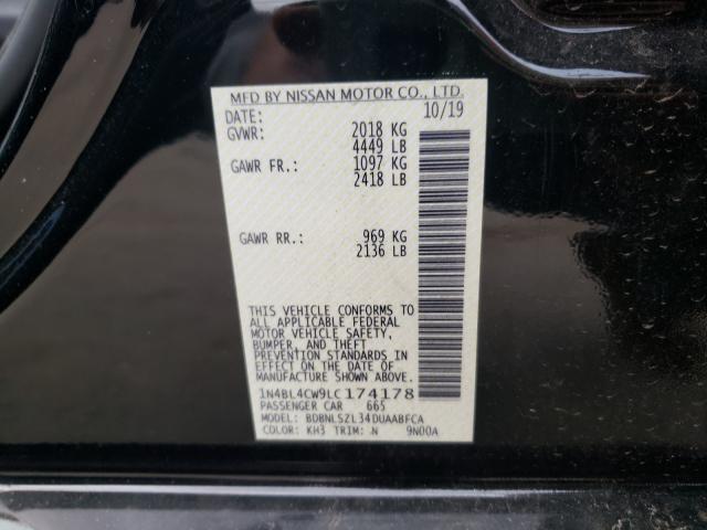 Photo 10 from auction – 2020 NISSAN ALTIMA SR with VIN 1N4BL4CW9LC174178