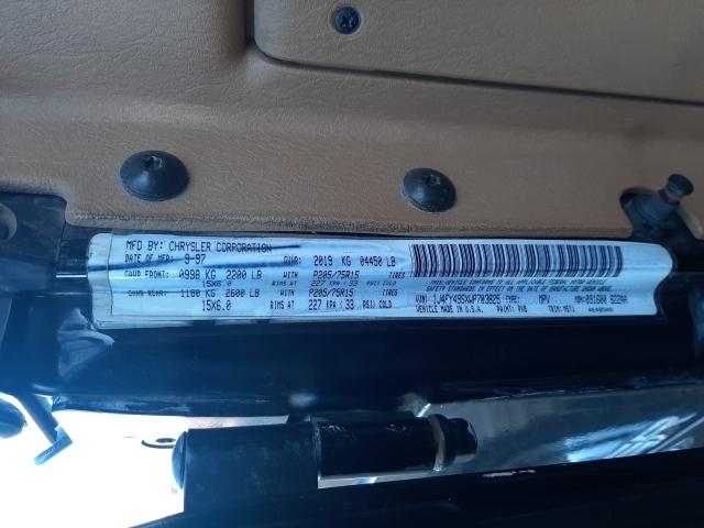 Photo 10 from auction – 1998 JEEP WRANGLER / with VIN 1J4FY49SXWP703825