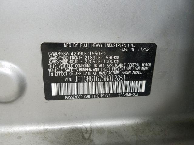 Photo 10 from auction – 2009 SUBARU IMPREZA 2. with VIN JF1GH61679H812851