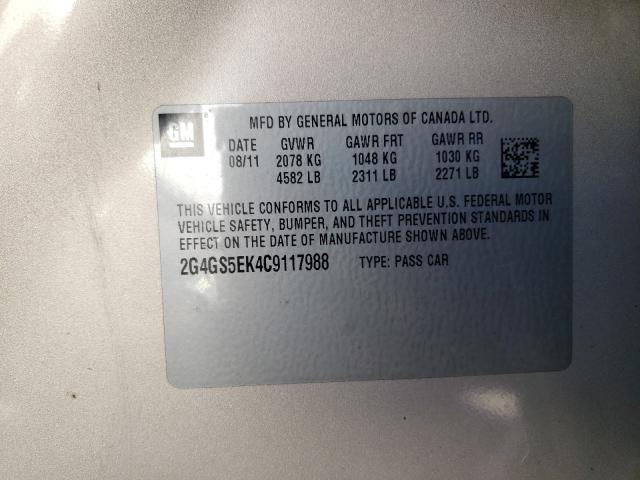 Photo 10 from auction – 2012 BUICK REGAL PREM with VIN 2G4GS5EK4C9117988