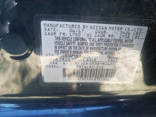 Photo 10 from auction – 2017 NISSAN VERSA S with VIN 3N1CN7AP1HL895714
