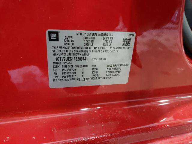 Photo 10 from auction – 2015 GMC SIERRA K15 with VIN 1GTV2UEC1FZ200741