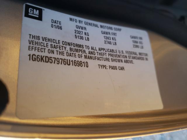 Photo 10 from auction – 2006 CADILLAC DTS with VIN 1G6KD57976U169810