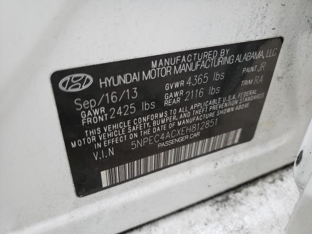 Photo 10 from auction – 2014 HYUNDAI SONATA SE with VIN 5NPEC4ACXEH812851