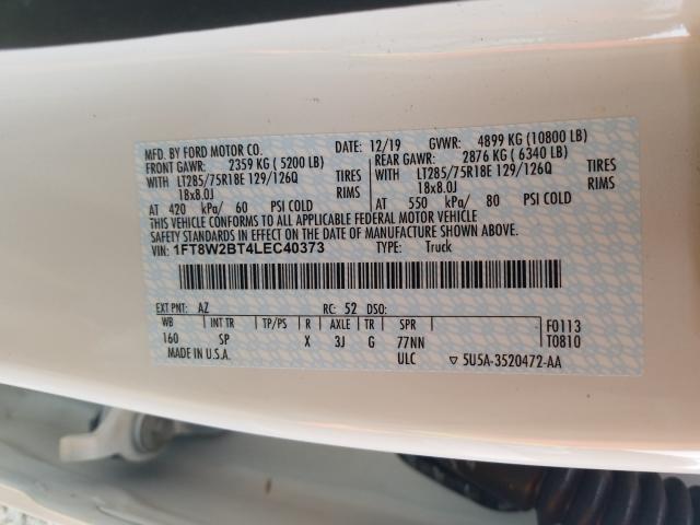 Photo 10 from auction – 2020 FORD F250 SUPER with VIN 1FT8W2BT4LEC40373