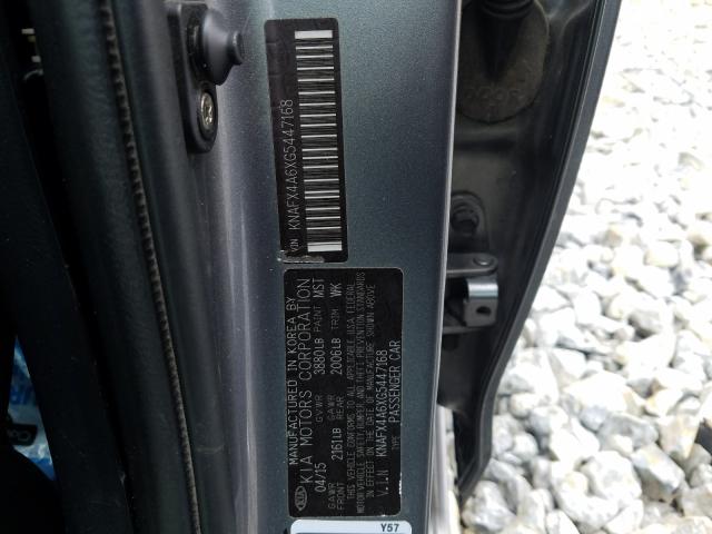 Photo 10 from auction – 2016 KIA FORTE LX with VIN KNAFX4A6XG5447168
