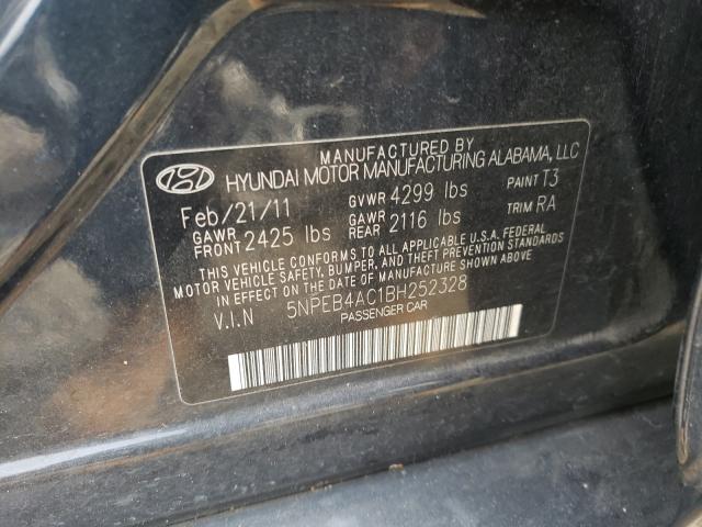 Photo 10 from auction – 2011 HYUNDAI SONATA GLS with VIN 5NPEB4AC1BH252328