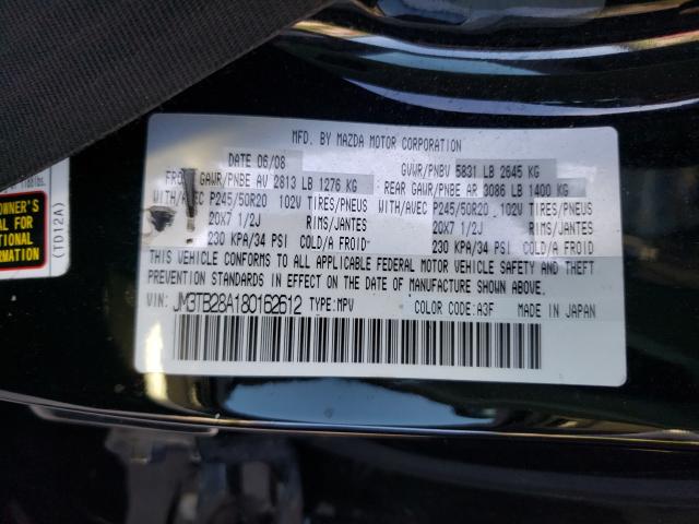 Photo 10 from auction – 2008 MAZDA CX-9 with VIN JM3TB28A180162612