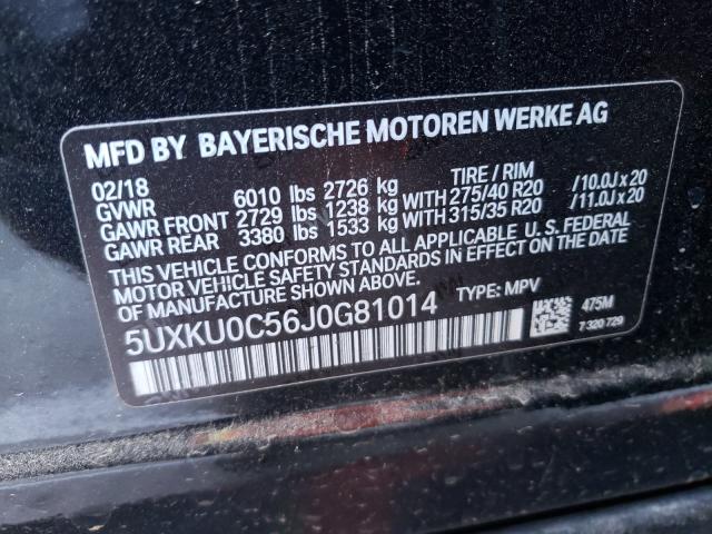 Photo 10 from auction – 2018 BMW X6 SDRIVE3 with VIN 5UXKU0C56J0G81014