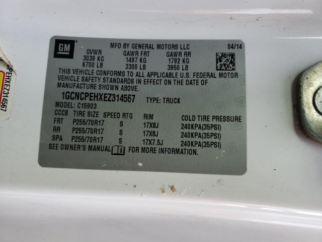 Photo 10 from auction – 2014 CHEVROLET SILVERADO with VIN 1GCNCPEHXEZ314567