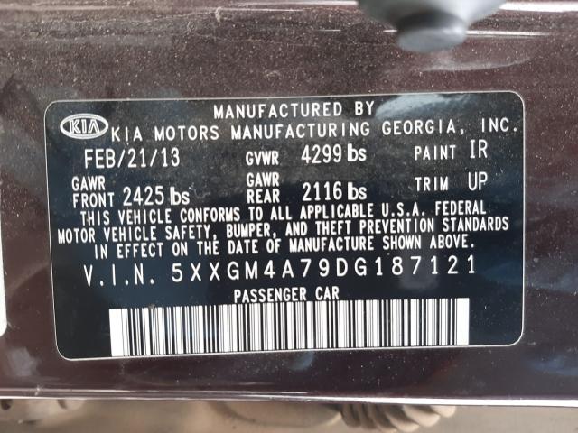 Photo 10 from auction – 2013 KIA OPTIMA LX with VIN 5XXGM4A79DG187121