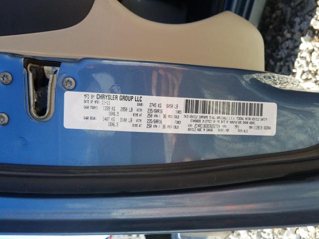Photo 10 from auction – 2012 CHRYSLER TOWN & COU with VIN 2C4RC1BG9CR222724
