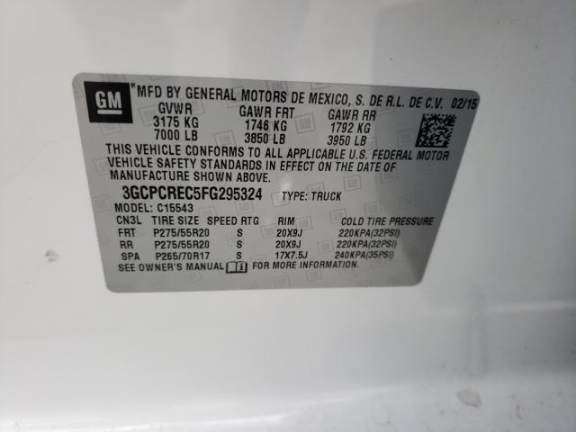 Photo 10 from auction – 2015 CHEVROLET SILVERADO with VIN 3GCPCREC5FG295324