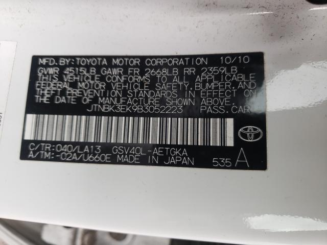 Photo 10 from auction – 2011 TOYOTA CAMRY SE with VIN JTNBK3EK9B3052223
