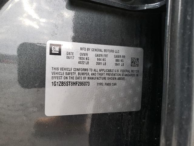 Photo 10 from auction – 2017 CHEVROLET MALIBU LS with VIN 1G1ZB5ST8HF286073