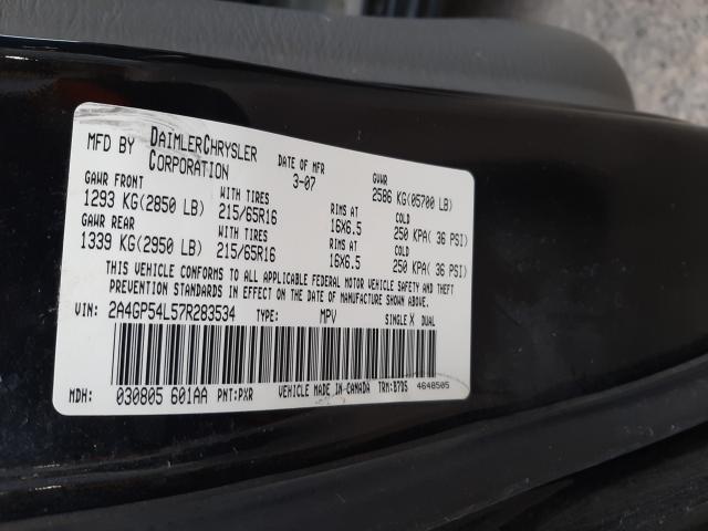Photo 10 from auction – 2007 CHRYSLER TOWN & COU with VIN 2A4GP54L57R283534