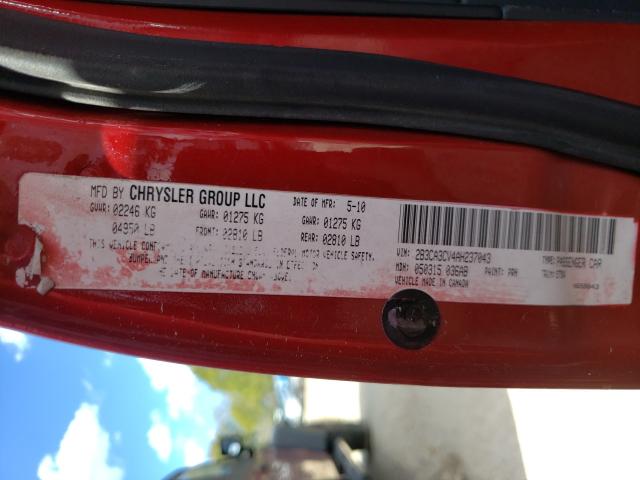 Photo 10 from auction – 2010 DODGE CHARGER SX with VIN 2B3CA3CV4AH237043