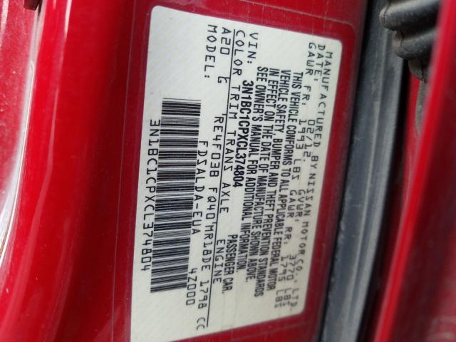 Photo 10 from auction – 2012 NISSAN VERSA S with VIN 3N1BC1CPXCL374804