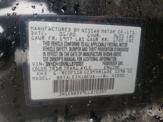 Photo 10 from auction – 2020 NISSAN VERSA S with VIN 3N1CN8DV9LL870357