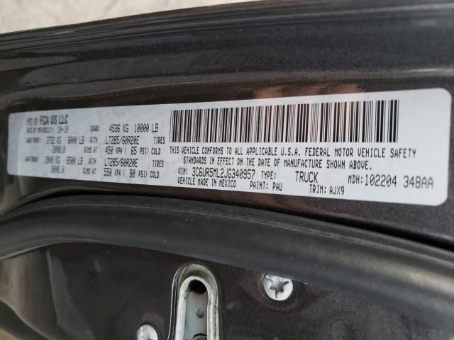 Photo 10 from auction – 2018 RAM 2500 SLT with VIN 3C6UR5ML2JG340957