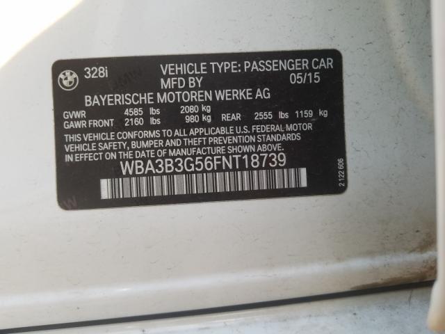 Photo 10 from auction – 2015 BMW 328 XI with VIN WBA3B3G56FNT18739