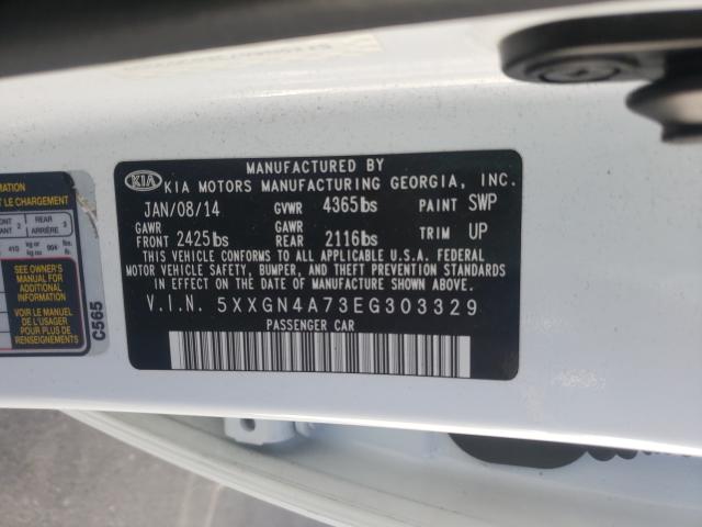 Photo 10 from auction – 2014 KIA OPTIMA EX with VIN 5XXGN4A73EG303329