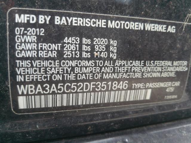 Photo 10 from auction – 2013 BMW 328 I with VIN WBA3A5C52DF351846
