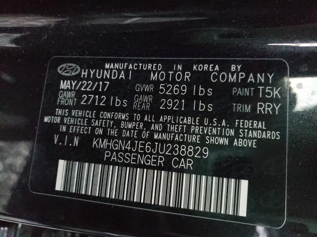 Photo 10 from auction – 2018 GENESIS G80 BASE with VIN KMHGN4JE6JU238829