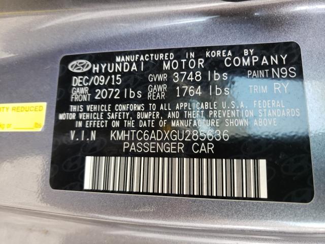 Photo 10 from auction – 2016 HYUNDAI VELOSTER with VIN KMHTC6ADXGU285636