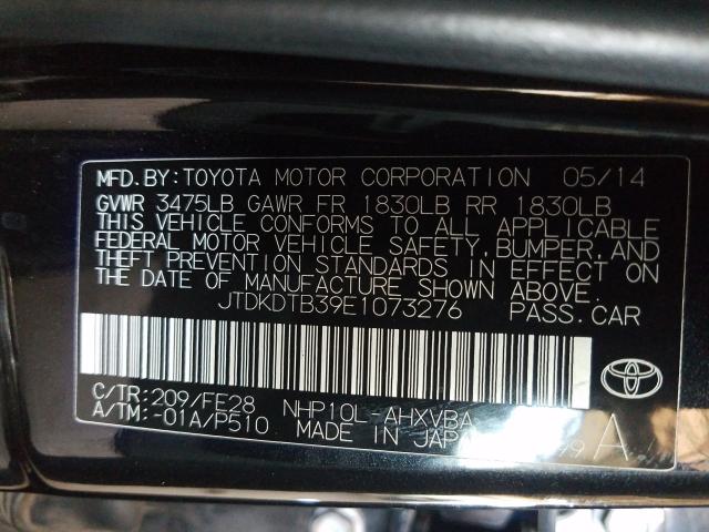 Photo 10 from auction – 2014 TOYOTA PRIUS C with VIN JTDKDTB39E1073276