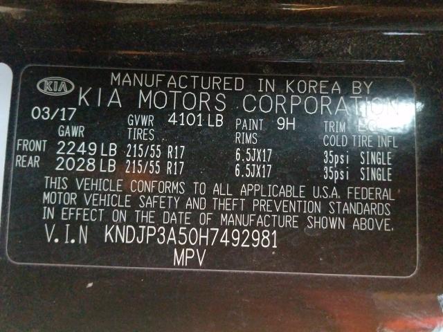 Photo 10 from auction – 2017 KIA SOUL + with VIN KNDJP3A50H7492981