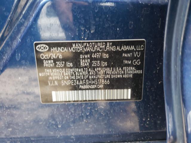 Photo 10 from auction – 2017 HYUNDAI SONATA SE with VIN 5NPE24AF3HH517866
