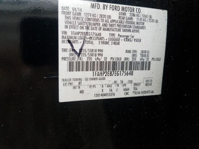 Photo 10 from auction – 2014 FORD TAURUS SEL with VIN 1FAHP2E87EG175648