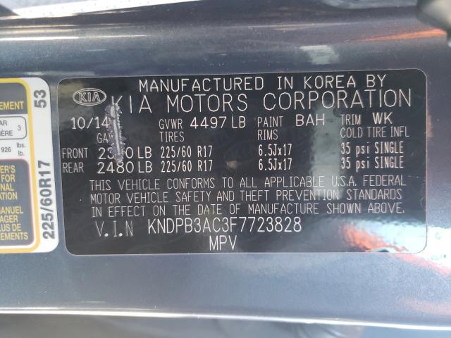 Photo 10 from auction – 2015 KIA SPORTAGE L with VIN KNDPB3AC3F7723828