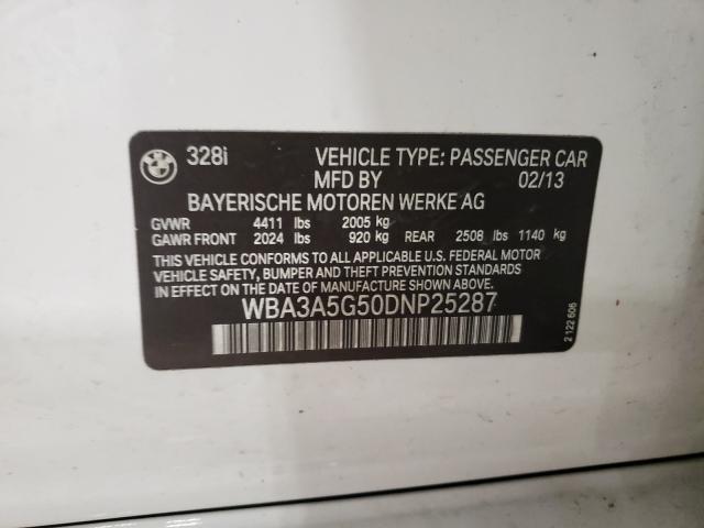 Photo 10 from auction – 2013 BMW 328 I with VIN WBA3A5G50DNP25287