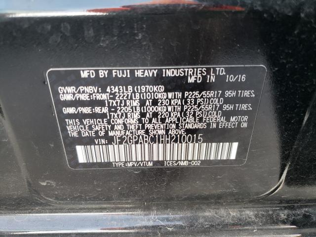 Photo 10 from auction – 2017 SUBARU CROSSTREK with VIN JF2GPABC1HH210015