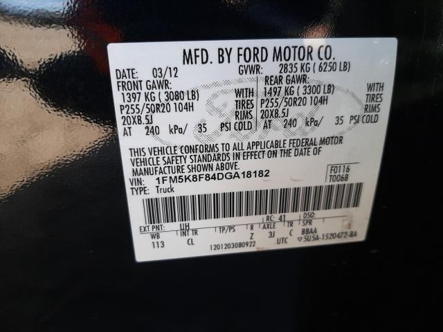Photo 10 from auction – 2013 FORD EXPLORER L with VIN 1FM5K8F84DGA18182