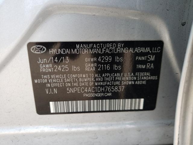 Photo 10 from auction – 2013 HYUNDAI SONATA SE with VIN 5NPEC4AC1DH765837