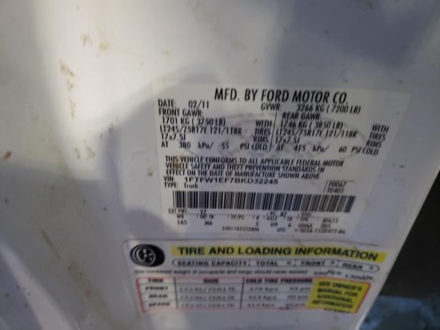 Photo 10 from auction – 2011 FORD F150 SUPER with VIN 1FTFW1EF7BKD32245