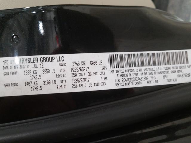 Photo 10 from auction – 2012 CHRYSLER TOWN & COU with VIN 2C4RC1CG2CR401296